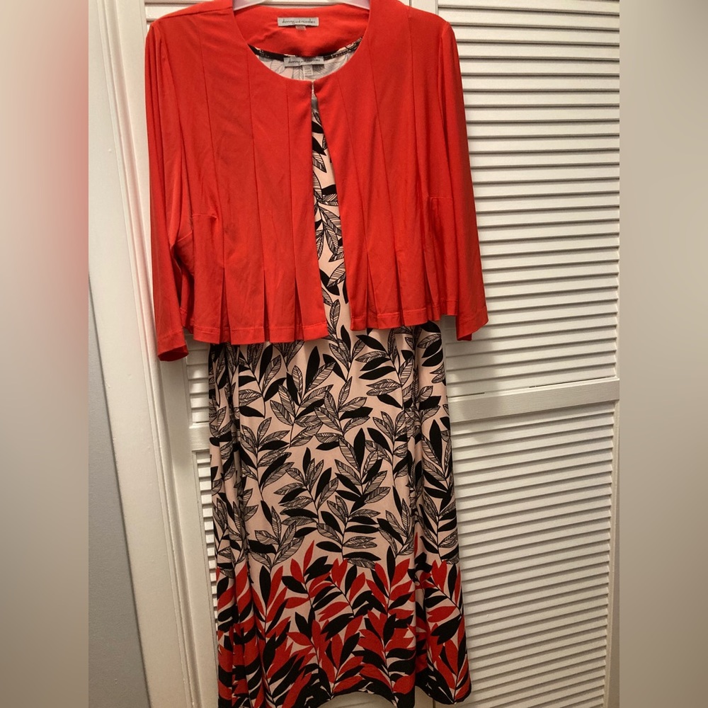Plus size dress with cardigan